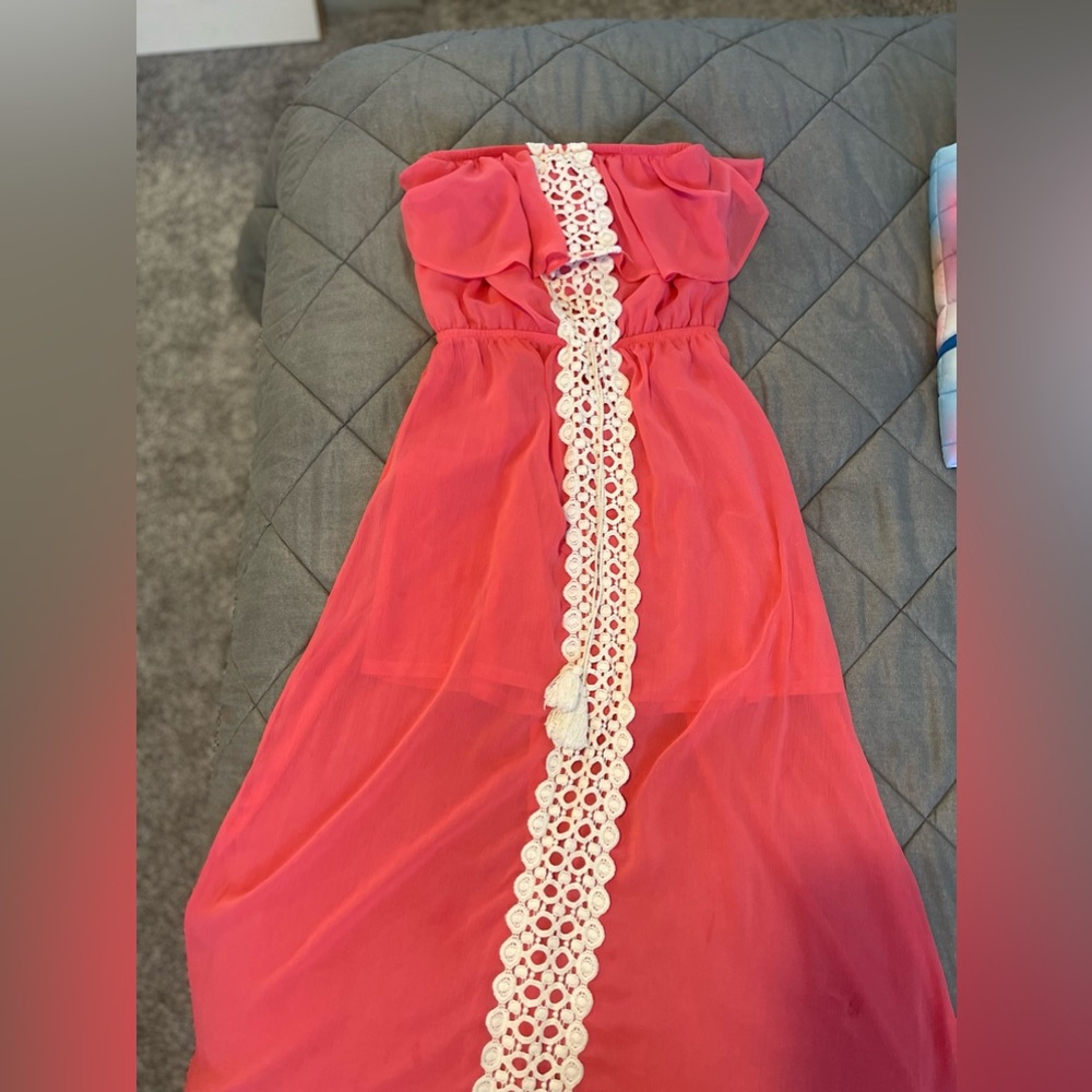 Strapless maxi dress